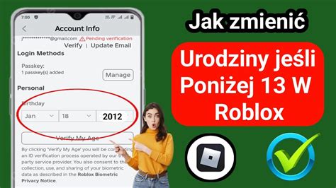 Jak Zmienić Datę Urodzenia W Roblox Jeśli Masz Mniej Niż 13 Lat