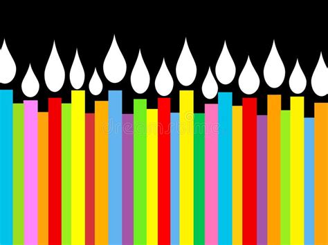 Birthday Candles In Different Color Set Vector Stock Vector