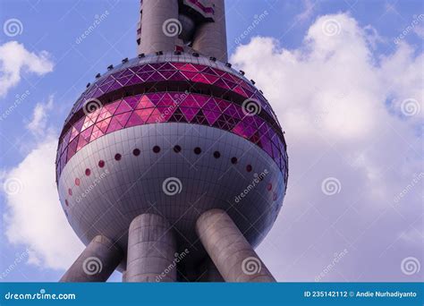 The Low Angle View Of Oriental Pearl Tower Editorial Photography