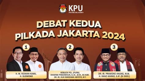 Tema Dan Lokasi Debat Kedua Pilkada Jakarta Oktober