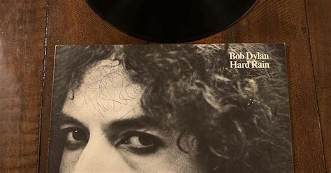 Bob Dylan Hard Rain White Label Promo Lp Signed By Joan Baez And Mick