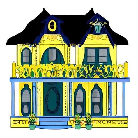 Victorian Dollhouse Miniature House · Creative Fabrica