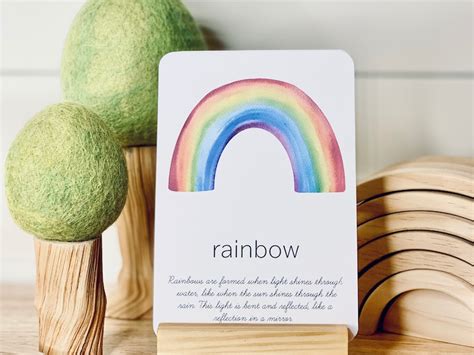 Colours Of The Rainbow Flashcards Rainbow Nature Etsy