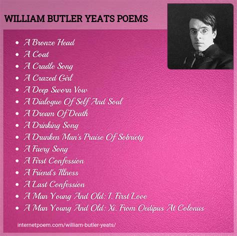 William Butler Yeats Love Poems