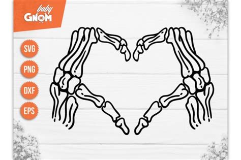 Skeleton Hands Svg Heart Hands Svg Graphic By Babygnom Creative Fabrica