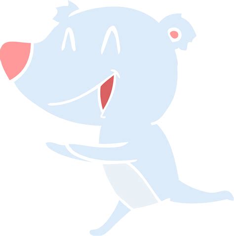 Running Bear Flat Color Style Cartoon 45070246 Png