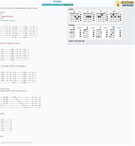 Chord Rumble Tab Song Lyric Sheet Guitar Ukulele Chordsvip