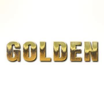 The Word Golden Written In Gold Metal Letters