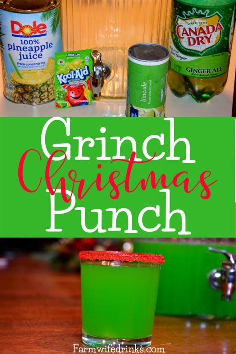 Grinch Punch Christmas Green Punch The Farmwife Drinks Grinch