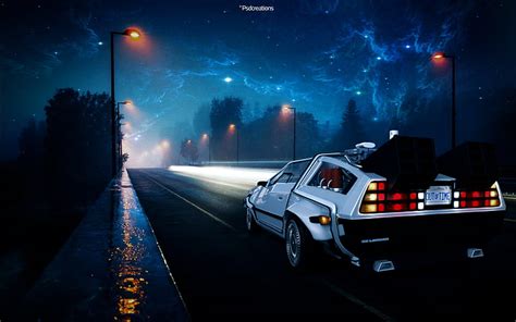 HD wallpaper: fantasy art, fan art, illustration, DeLorean, digital art ...