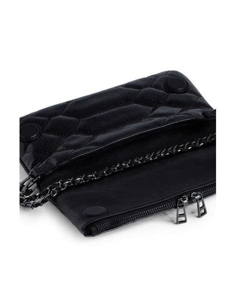 Zadig And Voltaire Rock Quilted Clutch In Black Lyst