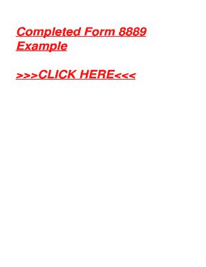 Fillable Online Completed Form 8889 Example. Completed Form 8889 ...