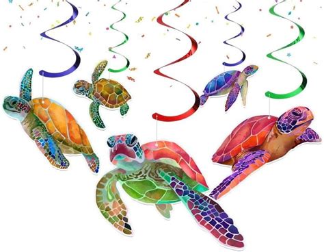 Amazon Turtle Swirls Under The Sea Hanging Streamers Swirl For