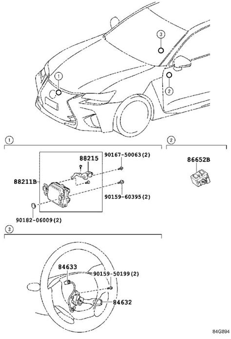 2018 Lexus Es 300h Sensor Assembly Millimeter Wave Radar Replaced By 8821048071 8821048070