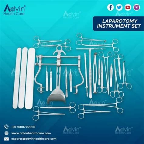 Reusable Laparotomy Surgical Instrument Set For Laparoscopic Surgery