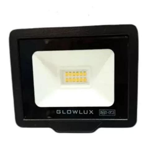 Reflector Led Glowlux W Con Luz Blanco Fr O Y Carcasa Negro