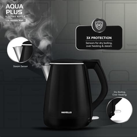 Buy HAVELLS Aqua Plus 1250 Watt 1 2 Litre Electric Kettle With Cool