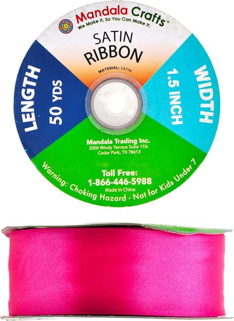 Amazon Mandala Crafts Hot Pink Satin Ribbon Inches Wide For