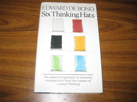 Six Thinking Hats By Edward De Bono Very Good Plus Hardcover 1985