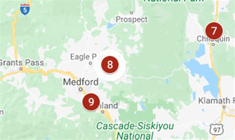 Map 9 Oregon Fires I 5 Closed Evacuation In Medford