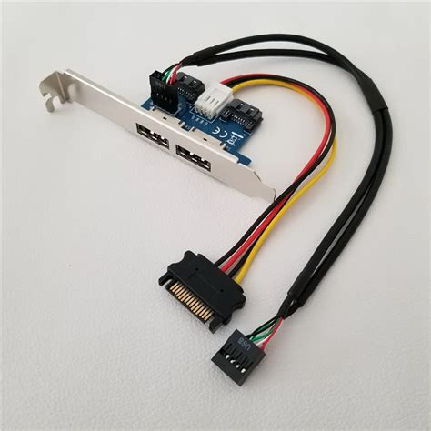 Dual Port Sata To Power Esata Esatap Pin To Usb Converter