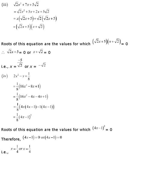 Ncert Solutions For Class Maths Chapter Quadratic Equations