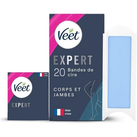 Veet Expert Bandes De Cire Froide Corps Jambes Peaux Sensibles