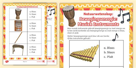 Bewegingsenergie Musiek Instrumente Teacher Made Twinkl