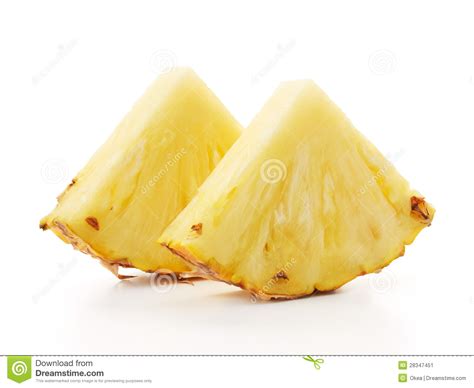 Slices of pineapple stock image. Image of white, ripe - 28347451