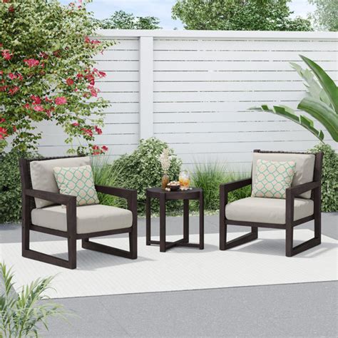 Birch Lane™ Devin 2 Person Outdoor Seating Group With Sunbrella Cushions Wayfair