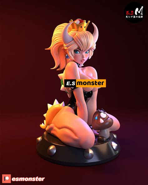 Bowsette Super Mario Bros Sexy Pinup Sammelstück Esmonster Fanart Ebay