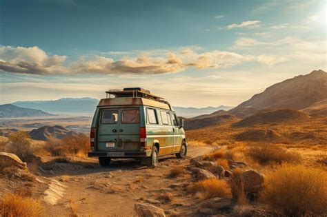 Premium Photo Van Life Dreams A Couples Journey Through The Arid