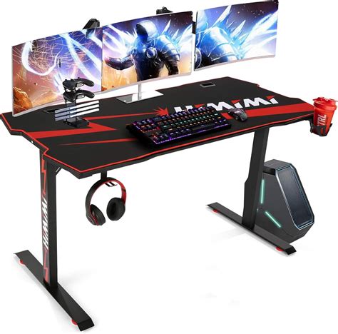 Simplified Building Computer Gaming Desk Tribesigns Ergonomic Gaming ...