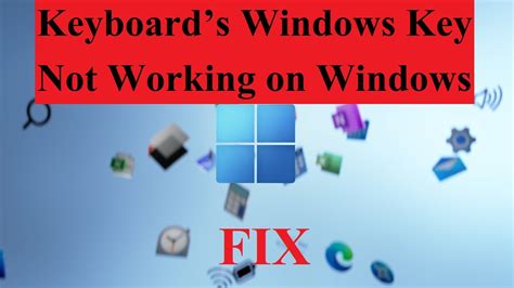 How To Fix Keyboards Windows Key Not Working On Windows Youtube