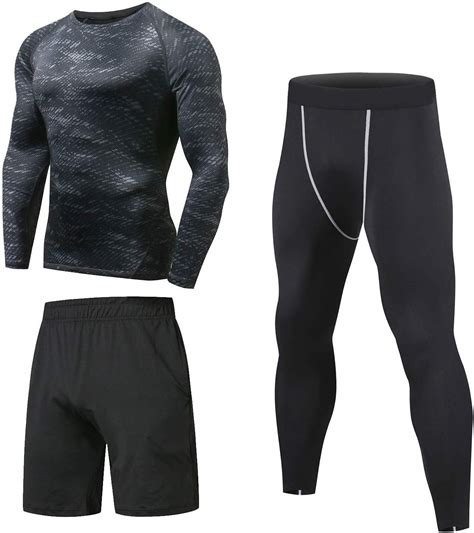 Niksa Sportbekleidung Herren Fitness Bekleidung Trainingsanzug 3pcs Set