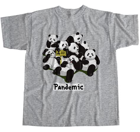 1Tee Mens Pandemic Panda T Shirt EBay