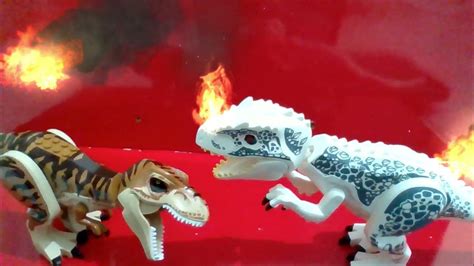 T Rex Vs Indominus Rex Lego Youtube