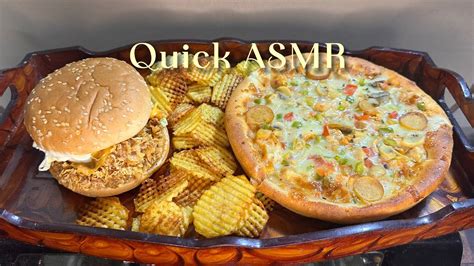 Asmr Zinger Burger Loaded Pizza And Waffle Fries Youtube