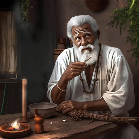 entidade conhecida como velho preto da umbanda brasileira foto premium