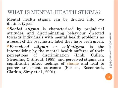 Stigma And Mental Illness