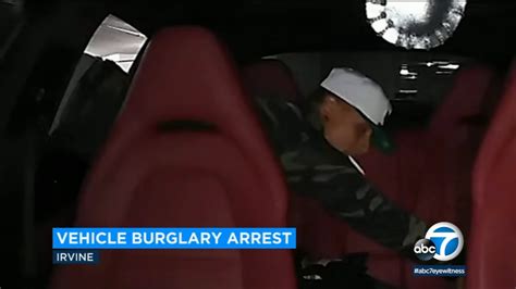 Suspect Captured On Video Burglarizing Vehicle In Irvine Abc7 Los Angeles