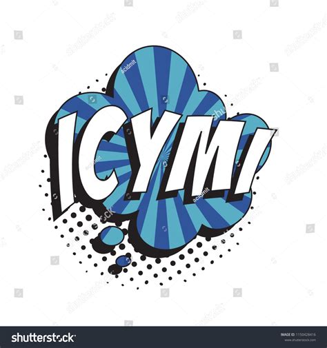 Abbreviation Icymi Case You Missed Retro Stock Vector Royalty Free