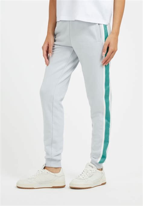 Guess Mit Seitenstreifen Jogginghose Himmelblau Hellblau Zalando De