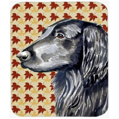 Flat Coated Retriever Fall Leaves Portrait Mouse Pad Hot Pad Or Trivet Kroger
