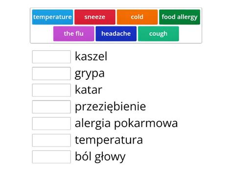 Choroby Po Angielsku Match Up