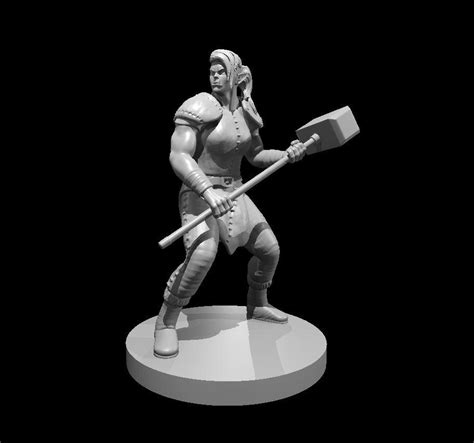 Half Orc Female Barbarian 3d Model By Mz4250 On Thangs