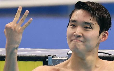 Swimmer Kim Woo Min Captures Rd Gold In Hangzhou The Korea Times