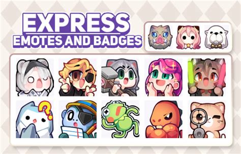 Custom Cute Twitch Emotes Sub Badges In 24 Hours By Imdarker Fiverr