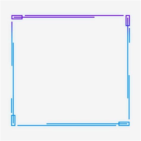 Irregular Border PNG Image, Blue Gradient Irregular Geometric Square Frame Border, Rectangle ...