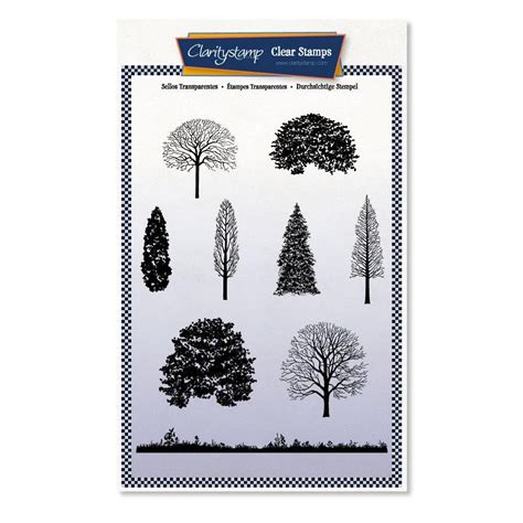 Trees And Their Mantles Unmounted Clear Stamp Set Tree Stamp Winter